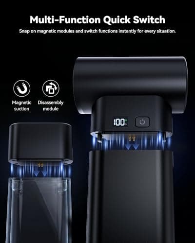 5-in-1 Camping Emergency Power Bank with Air Duster, Vacuum & Flashlight - Thumbnail 6