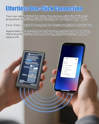 Magnetic Selfie Screen Monitor for Phone - Wireless Streaming Vlogging Camera Accessory with One-Click Zoom & Front/Back Camera Switch - for iPhone/Android Content Creators, TikTok/YouTube Vloggers - Thumbnail 4
