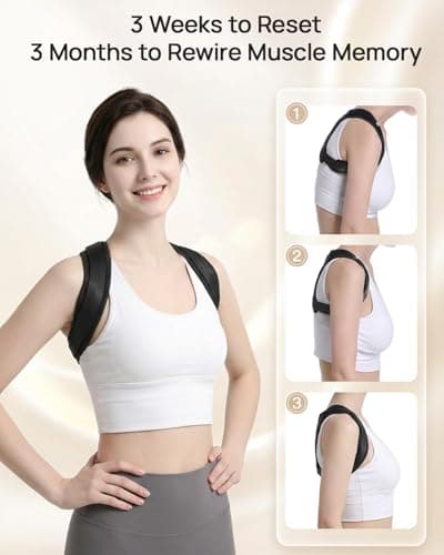 Playire Anatomical Y-Shape Upper Back Posture Corrector For Women, Superior Fabric Back Straightener Posture Brace For Women，Invisible Confidence & Maximum Breathability,Office Essential - Thumbnail 4