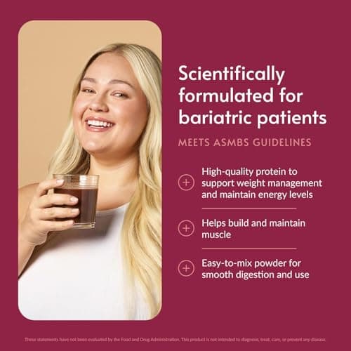 Bariatric Advantage High Protein Supplement Mix, 20 Grams Whey Protein Isolate Low Sugar with 100 Calories Per Serving - Chocolate, 14 Servings - Thumbnail 2