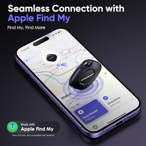 Air Tracker Tag 4 Pack: Bluetooth Item Finder with Apple Find My APP (iOS Only), Item Locator for Keys Finder, Luggage Tracker, Bags Wallets Tracking, IP67 Waterproof Smart Tag - Thumbnail 2