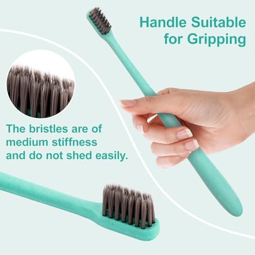 ACSKD 200PCS Disposable Toothbrushes Bulk,Individually Wrapped Travel Toothbrushes for Hotel Camping Travel, Guests & Homeless - Thumbnail 5