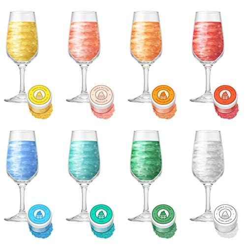 Edible Glitter for Drinks - Edible Shimmer for DIY Wine Cocktails Champagne Beverages Food Grade 8 Colors Coloring Glitter Dust 4g /Bottle - Image 1