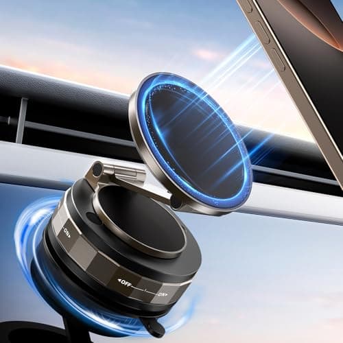 TECKNET Car Phone Holder,Vacuum Magnetic 360°Adjustable MagSafe Car Mount