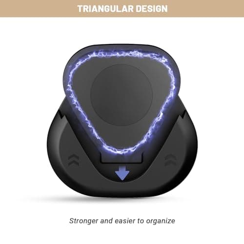 JUMEIHUI Magnetic Remote Control Holder Wall Mount, [Upgraded with Adhesion Promoter] TV Remote Holder Organizer for Bed Headboard & Nightstand, No Drill Sticky Remote Caddy for Roku (Black, 6 Pack) - Thumbnail 3