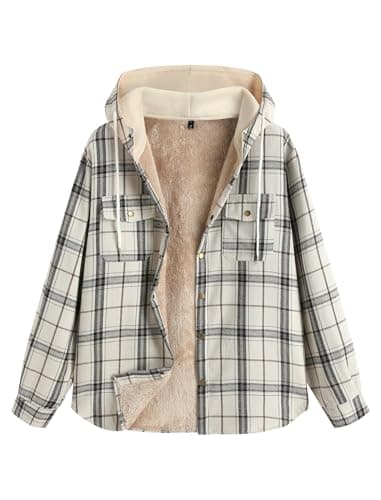 ZAFUL Men's Flannel Shirts Casual Plaid Button Down Shirt Jacket Long Sleeve Shacket with Pockets Black Buffalo Plaid XL