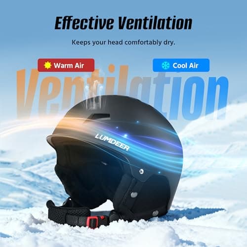 LUMDEER Ski Helmet with 2 in 1 Visor Goggles, UV Protection Snowboard Helmet, Certified Ajustable Snow Sport Helmets for Men Women Skiing, Skating, Snowboarding - Thumbnail 3