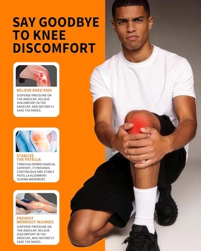 ZYHBLZX 2PCS Patella Band for Knee Pain Relief, Silicone Patellar Tendon Support Strap Brace for Basketball, Running, Jumpers Knee, Tennis, Tendonitis, Soccer and Hiking, Men and Women (White) - Thumbnail 3