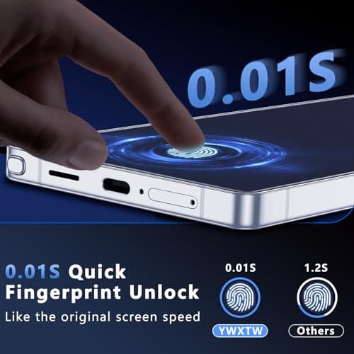 YWXTW 2 Pack Matte Screen Protector for Samsung Galaxy S26 Ultra + 1 Set Camera Lens Protector, [Smooth as Silk] [Fingerprint Unlocking] Anti Glare Anti Fingerprint Tempered Glass Screen - Thumbnail 2