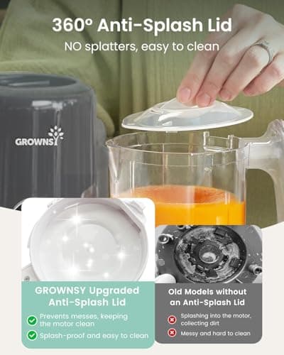 Grownsy Baby Food Maker with Steam Basket, One Step Baby Food Processor Steamer Puree Blender Grinder Mills Machine, Auto Cooking Grinding and Sterili-zing for Healthy Homemade Baby Food, Dark Grey - Thumbnail 6