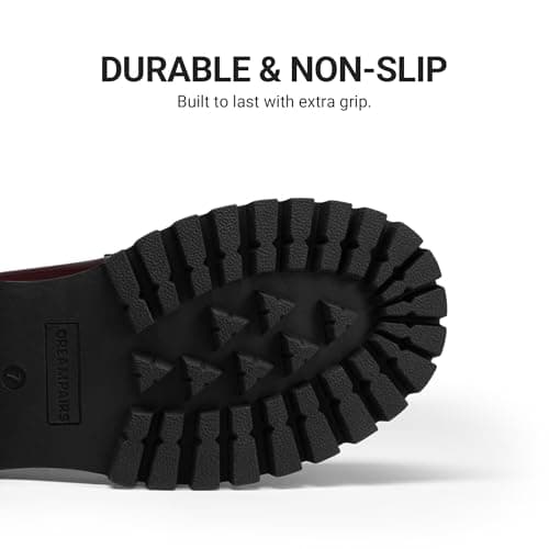 DREAM PAIRS Loafers for Women Platform Chunky Penny Loafer Lug Sole Comfortable Slip On Dressy Casual Work Business Office Shoes,Size 7.5,Burgundy,SDLS26006W - Thumbnail 6