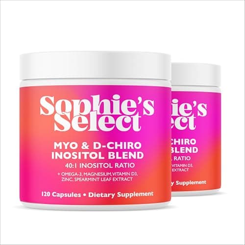 Myo-Inositol & D-Chiro Inositol 2000mg Per Serving for Women - Inositol 40:1 Formula with Spearmint, Vitamin D3, Zinc & Magnesium - Hormone Balance for Women, Ovarian Support - 120 Capsules - 2Packs - Image 1