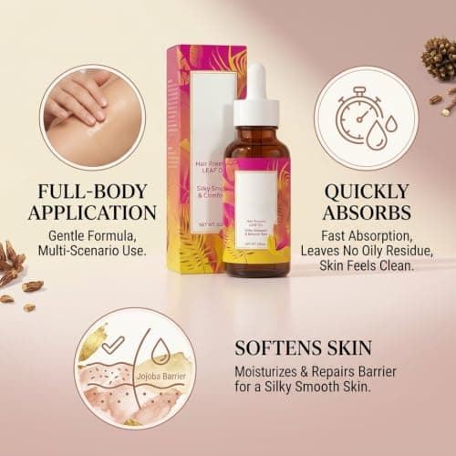 FONSKIN Natural Hair Removal Oil to Slow Body Hair Regrowth for Women & Men | Soothes Skin, Moisturizes & Minimize Pores | Plant-Based, All Skin Types, 2 Fl Oz / 60ml - Thumbnail 2