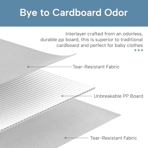 Criusia Drawer Organizer Clothes, 8 Pack Dresser Organizer for Underwear, Sock, Baby Clothes- Foldable Closet Organization and Storage Dividers Bins for Nursery, Bedroom (Grey) - Thumbnail 5