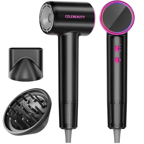 Hair Dryer Blow Dryer with Magnetic Diffuser & Nozzle, 110000 RPM Brushless Motor Ionic Hairdryer for Fast Drying & Frizz Control, Lightweight Low Noise Blowdryer for Home Travel Salon, All Hair Types