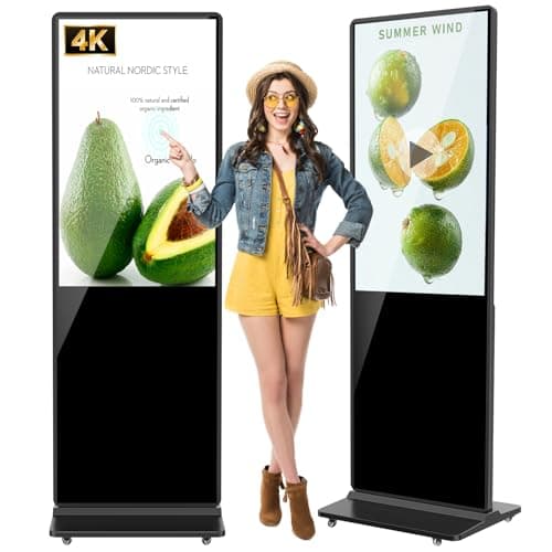 JIYANG 43 Inch 4K Touchscreen Digital Signage Kiosk Ultra HD LCD IPS Display,Plug-and-Play,HDMI Input,Customizable Service,Interactive Kiosk for Restaurants, Conference Rooms,Hotels - Image 1