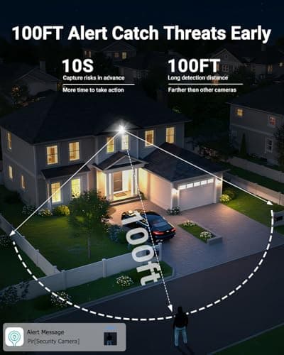 obligz Solar Camera Security Outdoor - AOV 24/7 Recording Security Cameras Wireless Outdoor with 360° View, Human Auto Tracking, 2K Night Vision, Compatible with Alexa/Google Assistant (2 Pack) - Thumbnail 4