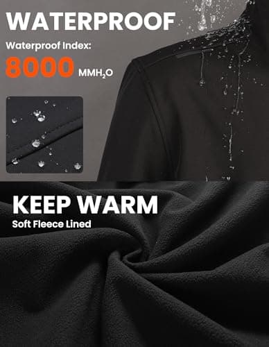 DURAWERK Softshell Jacket Mens Fleece Jacket Water Resistant Jackets Work Jackets for Men Tactical Jacket Windbreaker - Thumbnail 3