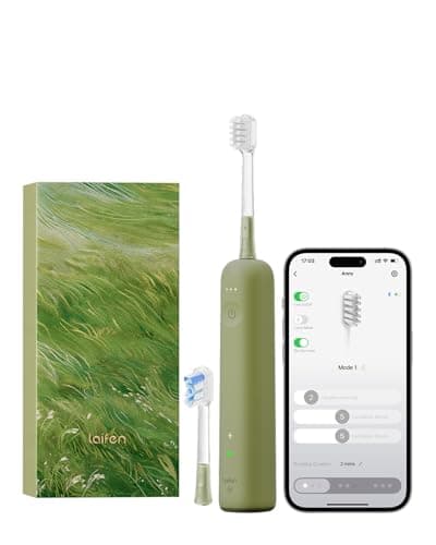 Laifen Wave Special Electric Toothbrush, New 2025 Version Oscillation & Vibration Sonic Electric Toothbrush for Adults with App, 2 Brush Heads, IP68 Waterproof Travel Powered Toothbrush (Meadow Green) - Image 1