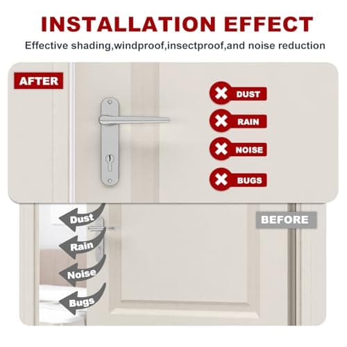 40FT Rubber Weather Stripping Door Seal, Self Adhesive Door Insulation Strip, Block Drafts, Multi-Layer Soundproof, Weatherstripping for Door Frame and Windows (White) - Thumbnail 4