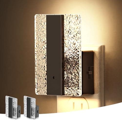 L LOHAS LED Night Lights Plug Into Wall, 2 Pack Night Light with Dusk-to-Dawn Sensor, Dimmable Decorative LED Nightlights, 0-100LM 3000K Adjustable Brightness for Bathroom, Hallway, Bedroom,Stairway - Image 1