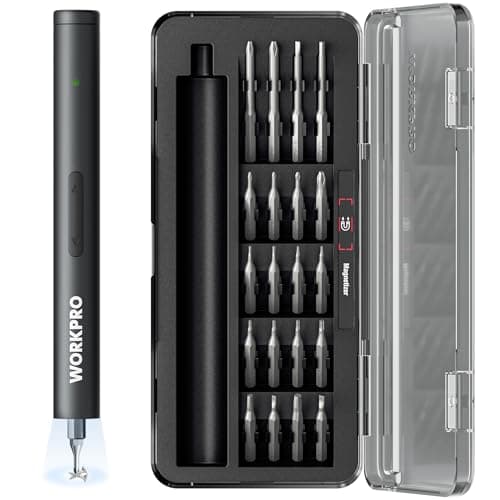 WORKPRO 20-in-1 Mini Electric Screwdriver with Magnetizer & S2 Steel Bits, 3.6V Rechargeable Precision Screwdriver Set for Electronics, Phone, Camera, Laptop & Watch - Image 1