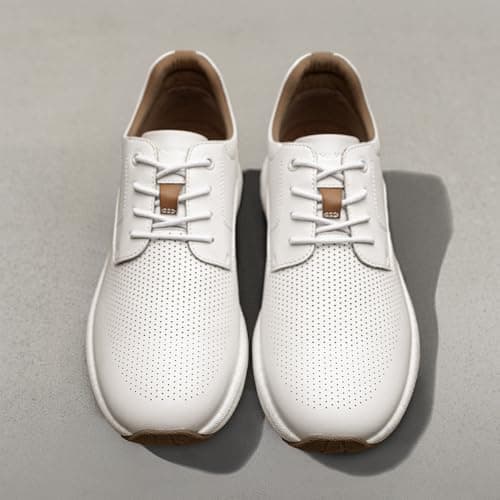 Bruno Marc Men's Casual Dress Sneakers Shoes, All-Day Comfort Cushioning Walking Breathable Lightweight Oxfords MaxFlex ActiveMetro,Size 9,White,BMUMOX2421 - Thumbnail 6