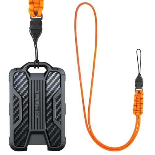 LIUGX Badge Holder, Detachable Buckle with Braided Rope, Strong and Sturdy,Lightweight and Durabl, Impact Resistance ID Badge Reels