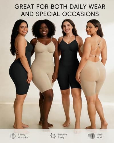 anylost Backless Shapewear for Women with Tummy Control, Low Back Full Body Shapewear, Seamless Sculpting Bodysuit for Daily Wear and Workouts - Thumbnail 6