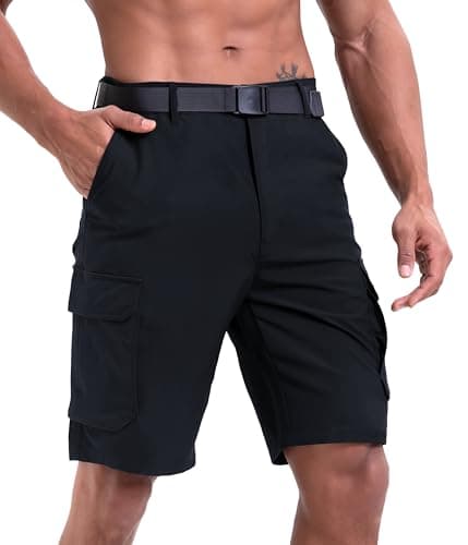 NATUVENIX Hiking Shorts Men Quick Dry Mens Cargo Fishing Shorts for Men Lightweight Golf Shorts Stretch Summer Work Darkblue - Image 1