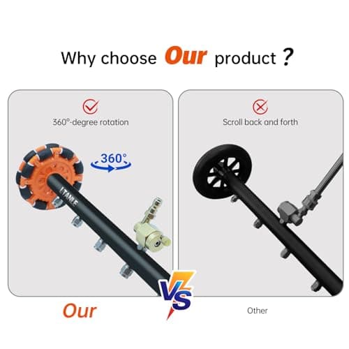 LTANLE 2-in-1 Can Move Horizontally Pressure Washer Undercarriage Cleaner Water Broom，23" Surface Cleaner Power Washer Attachment with 7 Nozzles 3 Extension Rods andSpare Wheel，4000 PSI - Thumbnail 2