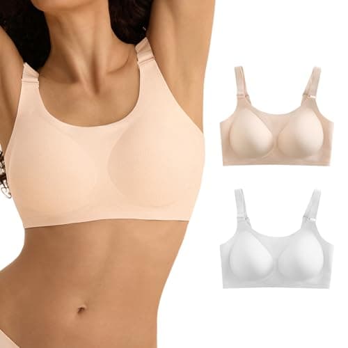 Cuteio Bras for Women No Underwire, Full Coverage Seamless Comfortable Bralette with Support and Lift, Wireless Padded Bra - Image 1