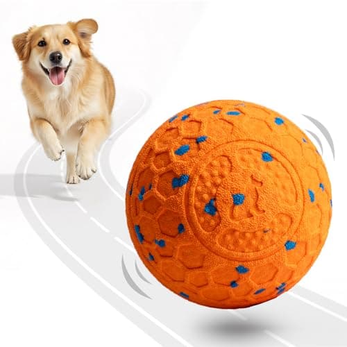 Fsitego Dog Balls: Interactive Dog Ball Auto Rolling - Interactive Dog Toys for Aggressive Chewers - Bouncy & Throwable, Type-C Rechargeable, Washable, for Small & Medium & Large Dogs – Orange