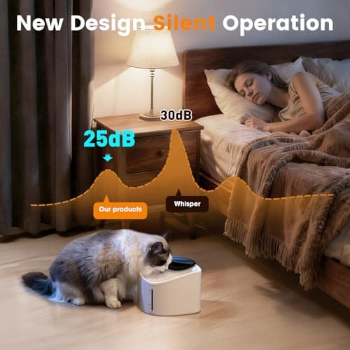 Wireless Cat Water Fountain, BPA-Free Ensure Safety, 2.5L/84oz App Control Smart Pet Water Fountain Rechargeable Battery Operated with Hydration Tracking, Ultra-Quiet Automatic Cats Dog Dispenser - Thumbnail 4