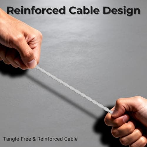 AzukiLife White Wired Earbuds with Microphone for iPhone, iPad, 3.5mm Apple Style Headphones for MacBook, Laptop, School, Zoom, Clear Call, Tangle-Free Corded Ear Buds with Case for Study & Travel - Thumbnail 2