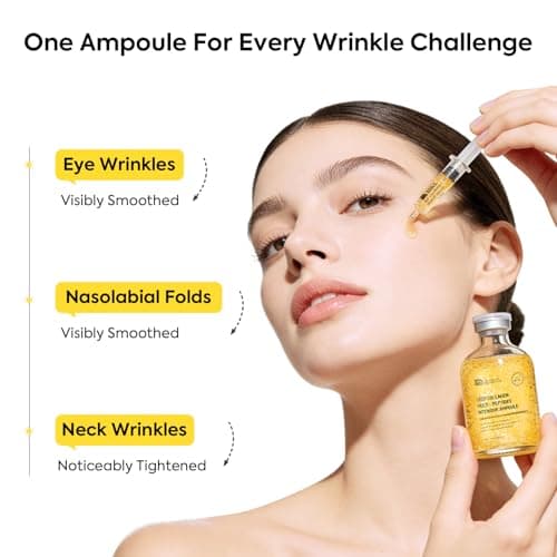 Silk Peptide Intensive Lifting Ampoule, Deep Collagen Silk Peptide Serum for Face Lifting, Smoothing & Hydrating, 1.86 Fl Oz - Thumbnail 3