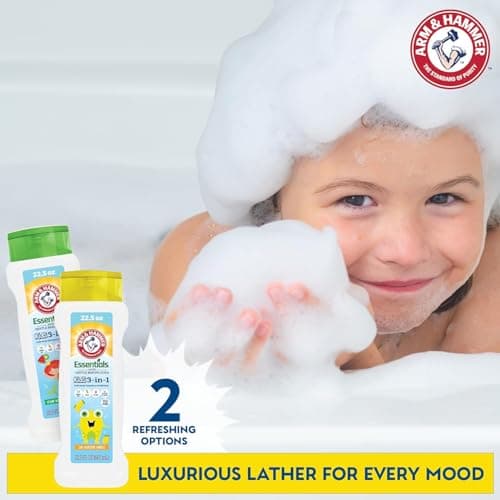 Arm & Hammer 6 Pack Essentials Kids Body Wash - 3-in-1 Watermelon Kiwi 22.5oz - Non Toxic Kids Shampoo and Body Wash And Conditioner - Thumbnail 4