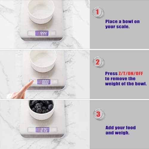 SURYOL Food Kitchen Scale High-Precision Digital Scale Accurate Weighing for Baking & Cooking Enthusiasts(Silvery & Grayish Green) - Thumbnail 5