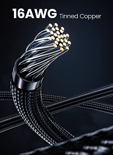 Fasgear 16 Pin GPU Cable Adapter - PCIe 5.0 12VHPWR Extension 30cm - (12+4) Male to PCIE 2x8Pin Female Sleeved 12v-2x6 Extender Cord for GeForce RTX 5070 ti 4090 4080 4070 ti 3090 ti Black - Thumbnail 5