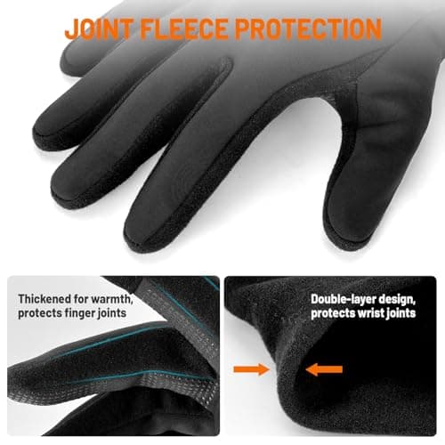 GXCROR Winter Gloves with Windproof & 3M Thermal Insulation, Touchscreen & Anti-Slip, Ideal for Running, Cycling, Hiking, Driving, and Outdoor Activities - Thumbnail 3