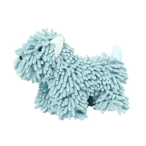 FAGOBI Cute Dog Chenille Hand Towel, 3D Fuzzy Puppy Hangable Ball Hand Towel Microfiber Super Soft Absorbent Bathroom & Kitchen Towels with Hanging Loop, Can Be Placed on the Sink Countertop (Green)