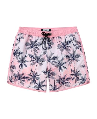 CoozySphere Mens Boys Short 80s 90s Vintage Swim Trunks with Mesh Lining Quick Dry Swim Suits Board Shorts XXXL - Image 1