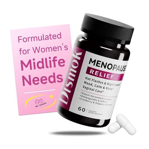 Dismok Menopause Supplements for Women - Hot Flash & Night Sweat Relief, Mood & Sleep Support, Feminine Comfort - Exclusive Perimenopause Formula, 3rd Party Lab Tested, Non-Hormonal, Drug-Free - Image 1