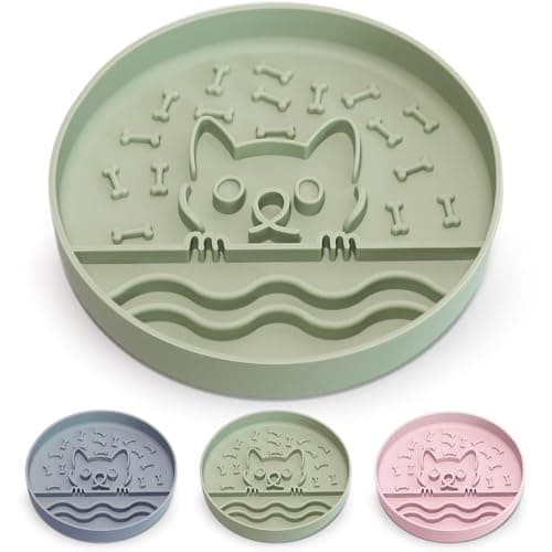 Zonopy Slow Feeder Dog Bowl with Non-Slip Base, Silicone Puzzle Dog Food Bowl with Unique Design, Slow Feeding Bowl for All Types of Dogs Cats, Interactive Slow Eating, BPA-Free - Image 1