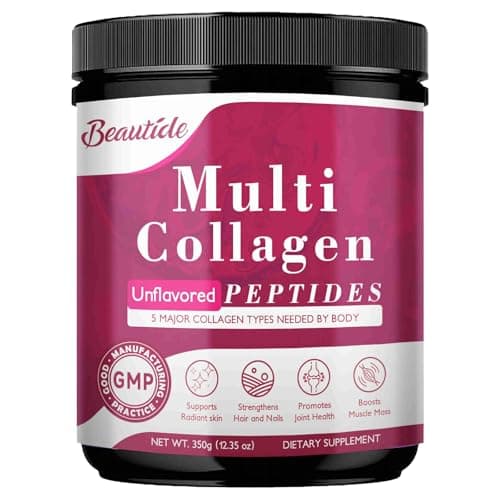 BEAUTIDE Collagen Peptides Powder for Women – Hydrolyzed Collagen with Vitamin C for Skin Hydration - Supports Hair, Nails & Joints Health – Unflavored, Keto Friendly, 35 Servings - Image 1