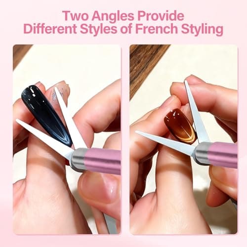 EBANKU 5PCS Cat Eye Magnet Set, Black Bead-Attracting Nail Magnet Pen & 3 in 1 Nail Magnet, Heart French Cat Eye Magnet for Nail Art Design Home DIY - Thumbnail 3