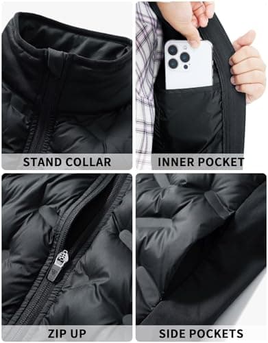 M MAELREG Boys Puffer Quilted Vest Warm Lightweight Sleeveless Kids Jacket with Pockets for School Outdoor Winter - Thumbnail 4