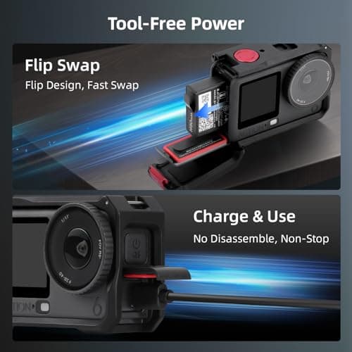 BRDRC Metal Cage for DJI Osmo Action 6, Protective Case Premium Frame Cover Protector Aluminum Housing for DJI Osmo Action 6 Accessories - Thumbnail 3