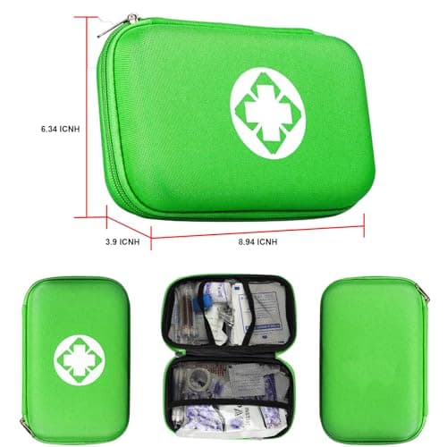 Car-Home Survival First-Aid Kit Emergency-Kit - Green 273Piece Equipment Travel Supplies First Aid Set Home Essentials Camping Hiking YIDERBO - Thumbnail 6