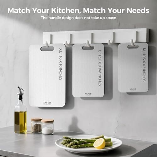 APMRQIB Titanium Cutting Board, 100% Pure Titanium Cutting Boards for Kitchen, Double Sided Non Toxic Cutting Board, Hygiene Durable Dishwasher Safe 10.5”×6.3” - Thumbnail 6